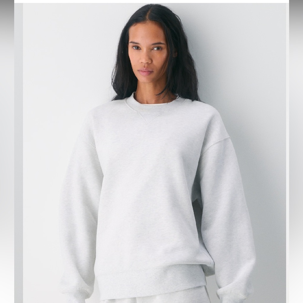 Aritzia TNA Crewneck Boyfriend Sweatshirt gray small excellent condition